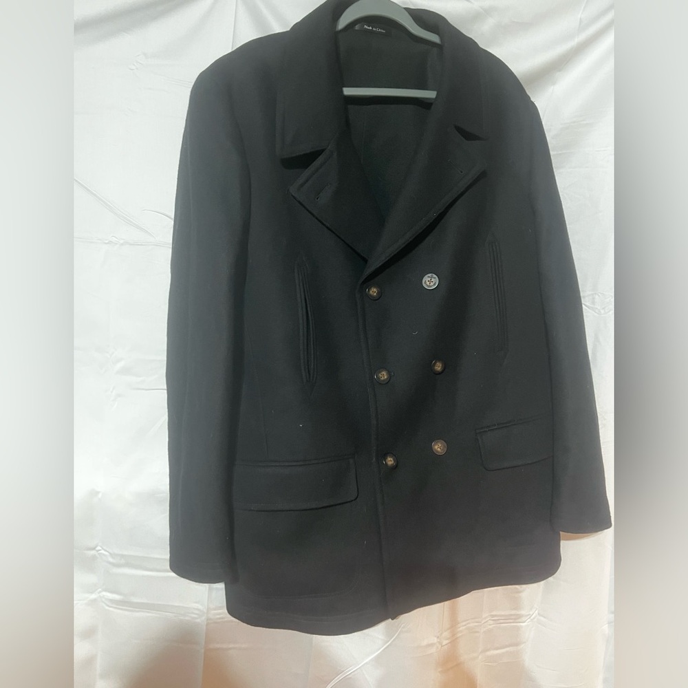 Ralph Lauren Men's Black Pea Coat
